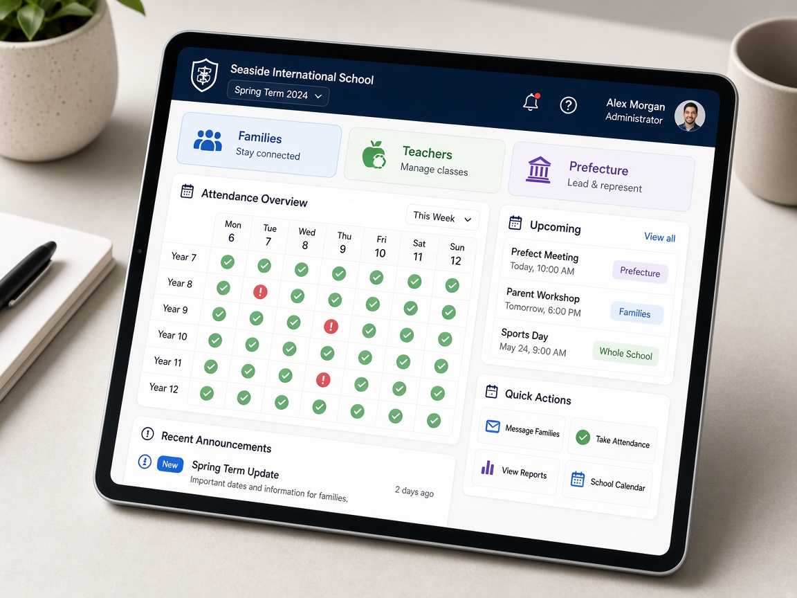 Panel de CEPA en tablet para la comunidad escolar